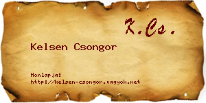 Kelsen Csongor névjegykártya